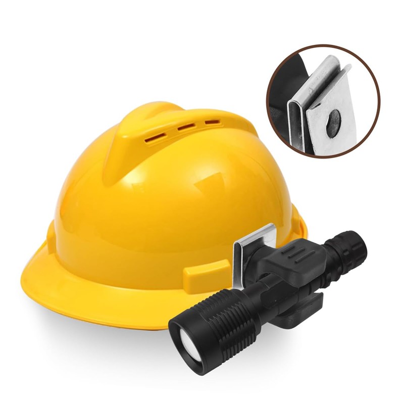 Sarini Helmet Flashlight Holder Cycling Flashlight Mount Hands Flashlight Clip