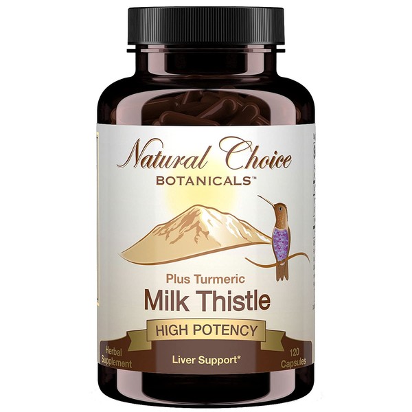 Milk Thistle Extract (80% Silymarin Flavonoids) Plus Turmeric - 120 Capsules