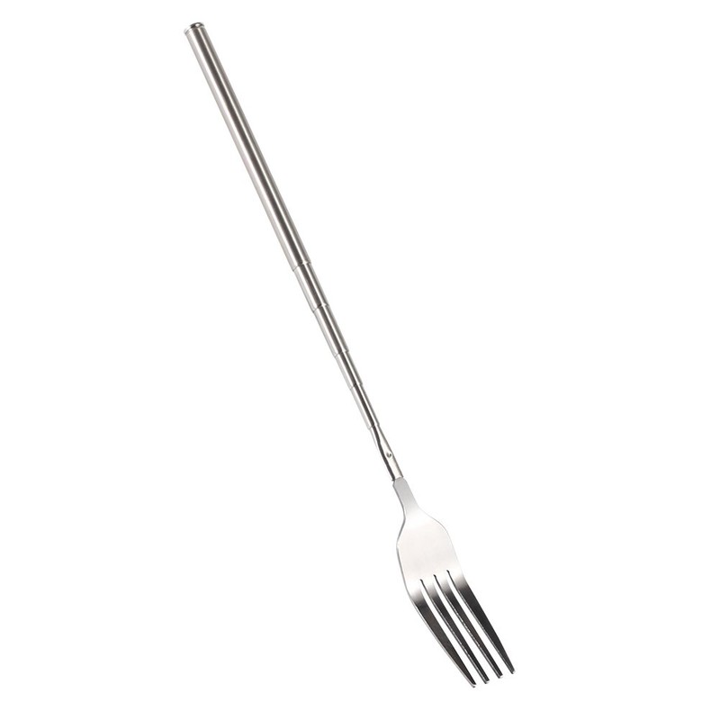 Telescopic Fork BBQ Stainless Steel Extendable Fork Extra Long Handle