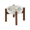 Havniva Ceramic 1.2 Cup Raised Slow Feeder Dog Bowl Set,