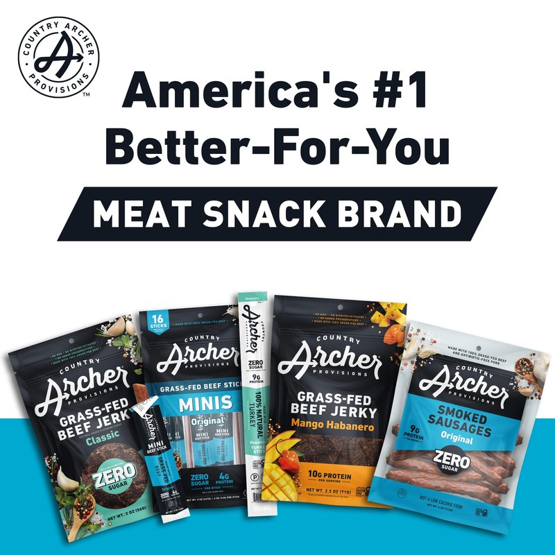 Country Archer Mini Beef Jerky Sticks - Grass Fed Beef
