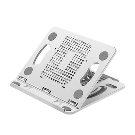 AIMALL Adjustable Foldable Laptop Stand for Desk with 8 Angles, Portable ABS Tablet Riser with Non-Slip Pads and Air Cooling Design, 8.66 x 7.87 x 5.12 Inches