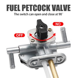 Saihisday 44300-07G01 Gas Tank Fuel Cock Valve Petcock Replacement for Suzuki LTZ 400 Kawasaki KFX 400 2003-2007