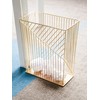 U Brands Metal Trash Can, Vena Collection, 6 Gallon Capacity,