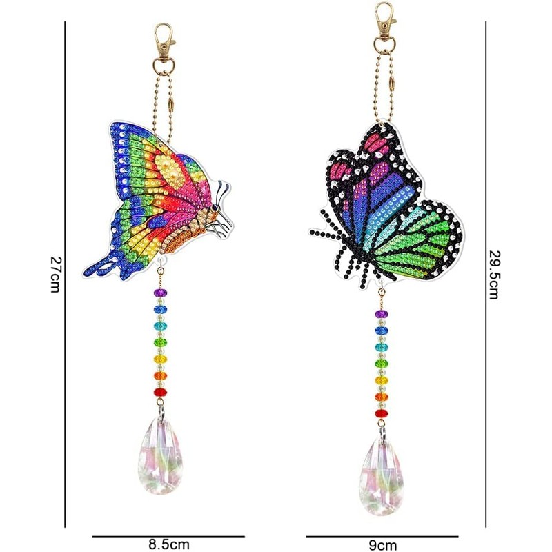 OKUGAIYA Diamond Painting Set Hanging Pendant Craft 2 Pieces DIY