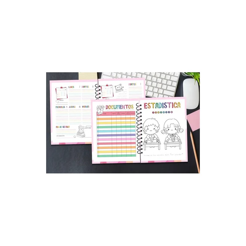 Agenda Directora Primaria/pree Personalizable 2026 Cute