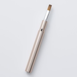 Kai KQ2208 Mini Maru Lip Brush, Flat Brush, Kumano Brush, Mini Size, with Cap, Slide Type, Portable