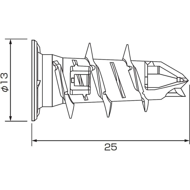 Lobtex GA25 Mongo Gypsum Anchor, 1.0 inches (25 mm) (100
