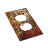 Burnt Red/Orange/Brown Copper Rust Metal Rusty 1 Gang Receptacle Duplex