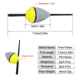 LSHDCER 10 Pcs Floats Fishing Floats Fishing Floats Set Lighted Fishing Floats Style B