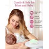 MOMUSE Organic Reusable Nursing Pads, Pack of 12, Soft 4-Layer