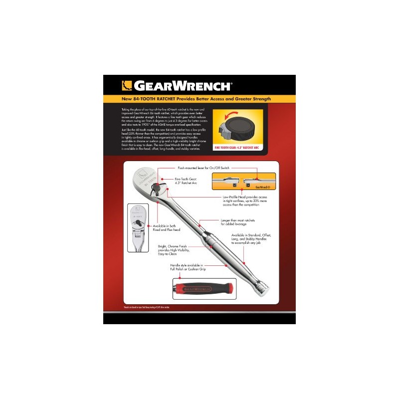 GEARWRENCH 3/8" Drive 84 Tooth Non-Quick Release Ratchet Repair Kit