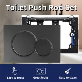 Banhey Dual Flush Actuator Plate, Compatible with Geberit 115.770.46.5. Replacement Parts for Concealed Cistern Toilet Repair (Black)