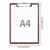 HUAJIE 10 Pack Clipboards,Wooden Clipboard with Low Profile Clip,Standard A4