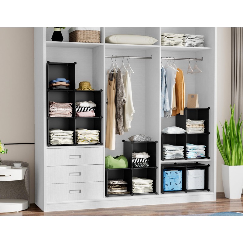HOMIDEC 6-Cube Storage Organizer, Closet Organizer Storage Cabinet Shelf Bookcase