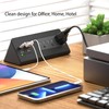 Nightstand Edge Mount Power Strip with USB-C Ports Tabletop Surge