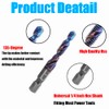 Yakamoz 6Pcs Hexagon Titanium Drill Tap Combination Bit Set, 1/4"
