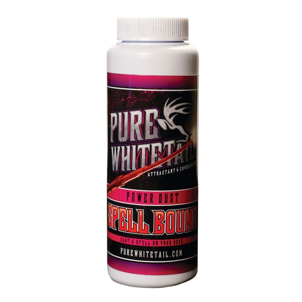 Pure Whitetail | Spell Bound Power Dust | All Season Natural Overhanging Licking Branch Mock Scrape Scent | Hunting Scent Eliminator | Cover Scent | Deer Powder | 4 oz Bottle