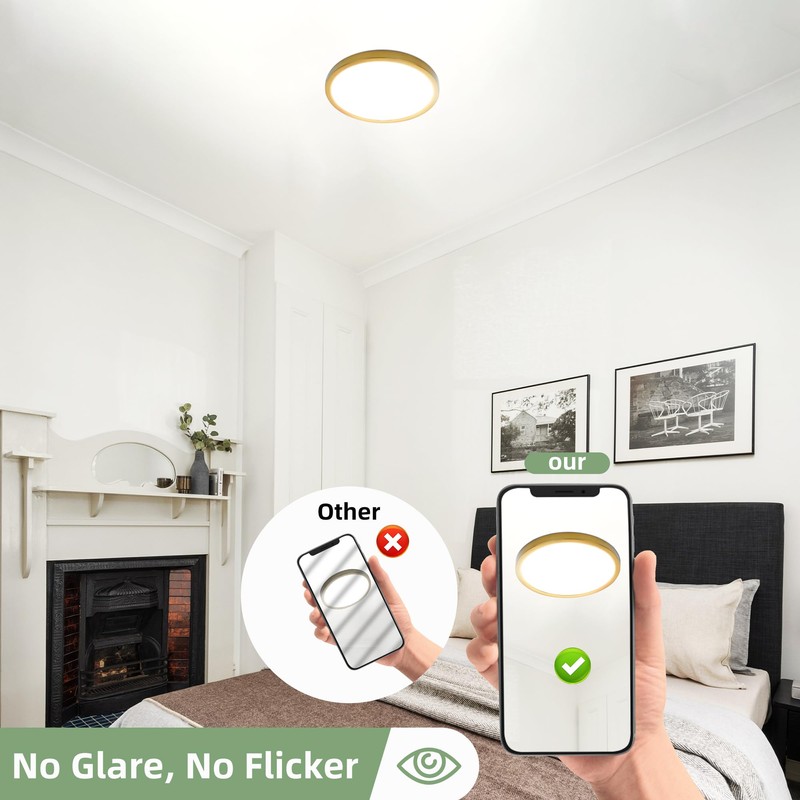 hykolity 12 Inch Selectable CCT LED Round Flat Panel Light,