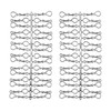 Pack of 60 Christmas Baubles Hooks 'Chrome Silver Star' Hanger