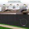 Bynbbur 6'x12' Black Outdoor Divider Privacy Fence with Iron Poles