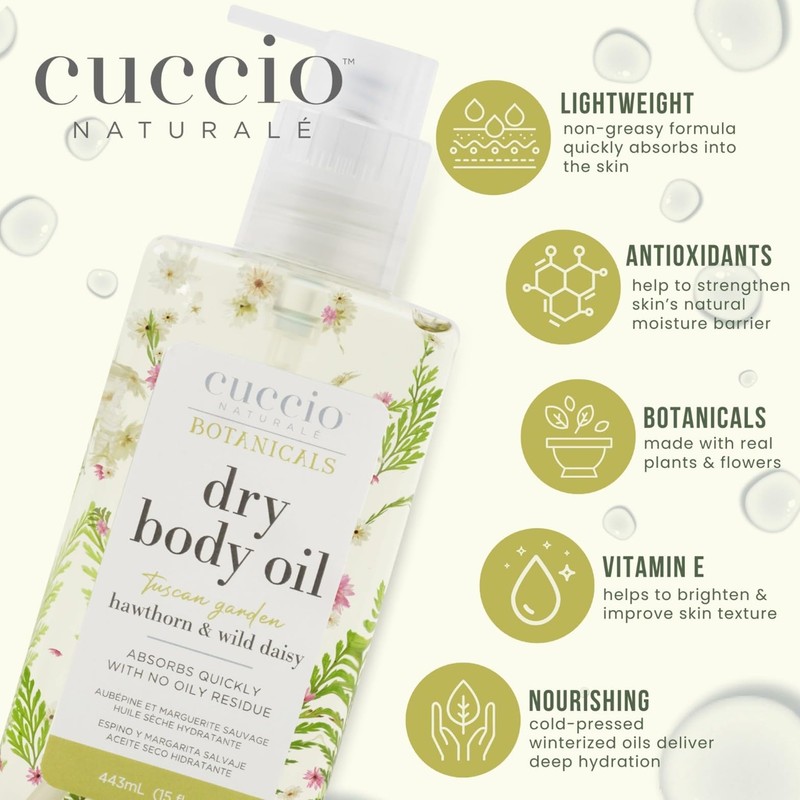 Cuccio Naturale Hydrating Dry Body Oil – Hawthorn & Wild