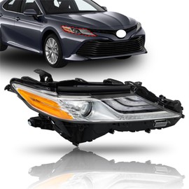 waltyotur Passenger Right Side Headlights Assembly Replacement for Camry XLE/XSE 2018 2019 2020 Headlamp Replacement for TO2503256 8111006D70