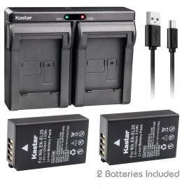 Kastar Battery + Charger for Nikon EN-EL20 1 J1 J3 S1 V3 DL24-500 Genuine MH-27