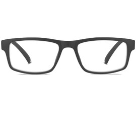 Anourney Reading Glasses, Sturdy Anti Glare Blue Light Blocking Glasses, Filter UV Ray/Glare Cheaters,Comfort Spring Hinges Eyeglasses,Computer Eye Glasses for Men and Women（Black 1.75）