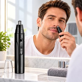 Electric Nose Hair Trimmer – Multifunctional Nose & Eyebrow Hair Remover for Men & Women