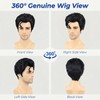 Bettecos Mens 50s Costume Wig with a Front Curly Hair-