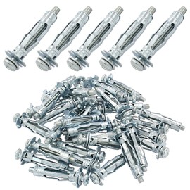 Seimneire 30 Pcs M4 x 32mm Heavy Duty Bolt, Hollow Drive Wall Anchor Screw Zinc Plated Steel Bolt, Anchor Screw Molly Bolts for Plaster Walls Tiles Drywall