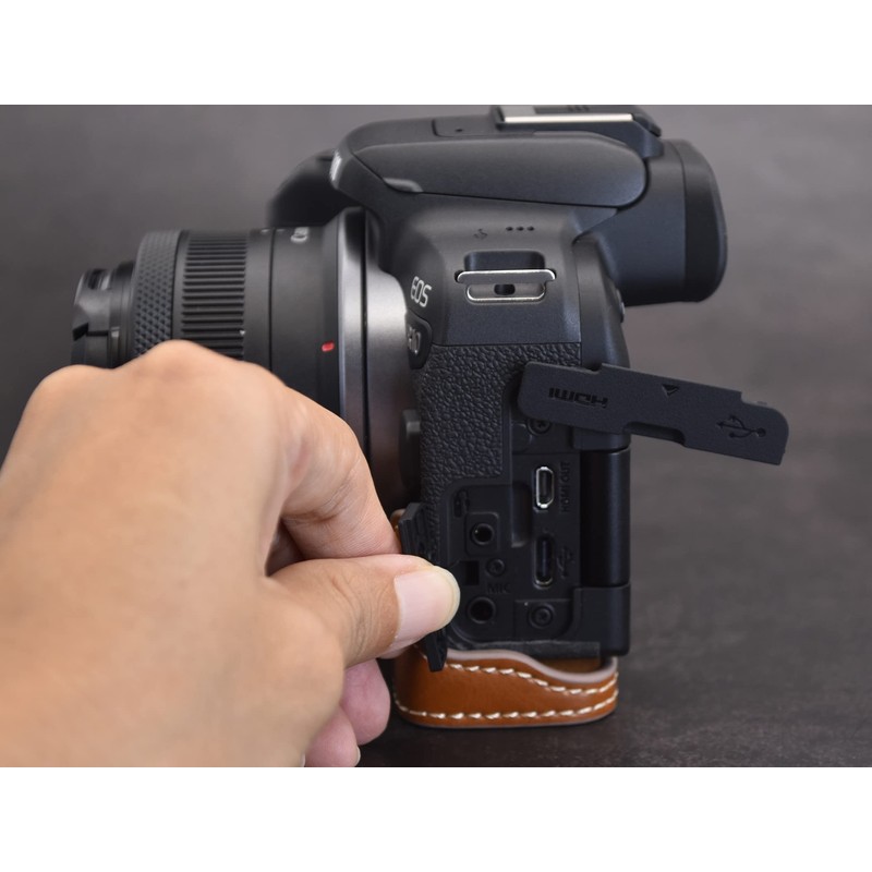 MUZIRI KINOKOO EOS R10 Protective Case PU Leather - Compatible