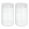sourcing map Transparent Plastic Storage Tubes, 2 1/2" x 4"(63x100mm)