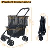 Newly Upgraded Portable Shopping Cart, 80 lbs Foldable Personal Grocery