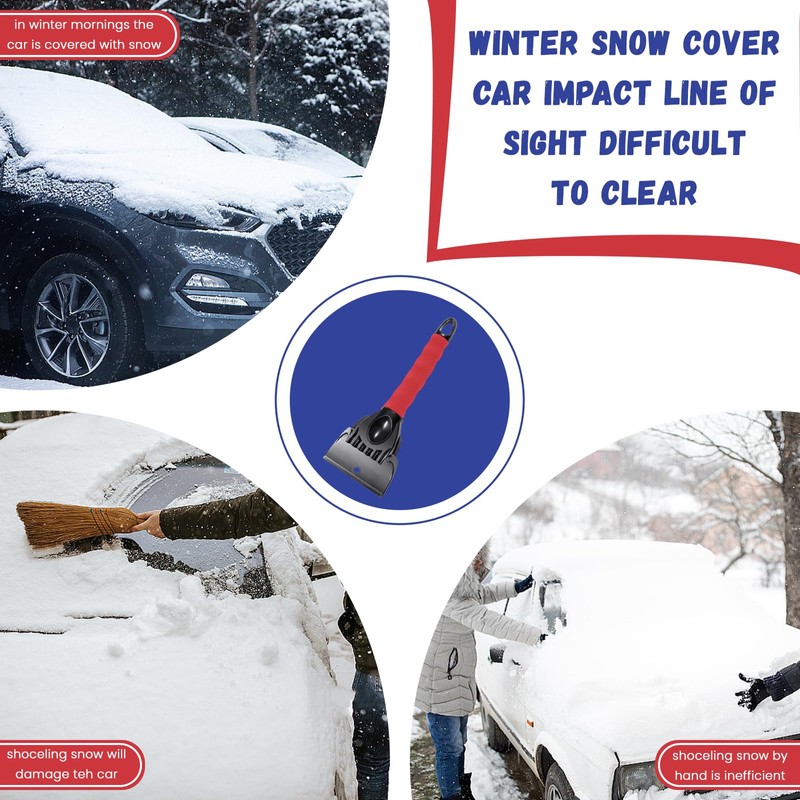 VidFair 2 Pack Car Ice Scraper Efficency and Non Scratch