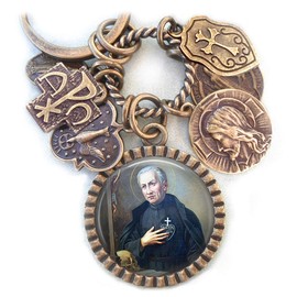 St. Paul of the Cross Keychain, Necklace or Clip, Patron Saint, Catholic Confirmation Gift