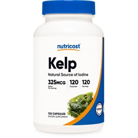 Nutricost Kelp Capsules, 325mcg of Iodine, 120 Capsules, Vegetarian, Non-GMO & Gluten Free