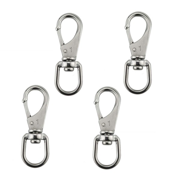 Stainless Steel 304 Swivel Eye Snap Hooks Size1#(M5) Marine Clips