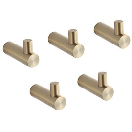 BVL Towel Hooks Birthstetes Gold, Pack of 5 Coat Hooks Wall Hooks 304 Stainless Steel Coat Hooks