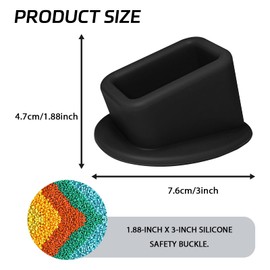 SWQS 2PCS Seat Belt Buckle Holder, Silicone Car Rear Seatbelt Buckle Booster for Easy Access, Universal Auto SafetyBelt Buckle Guard Cover to Makes Receptacle Stand Upright Buckling for Kids (Black)