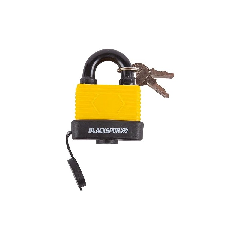 Blackspur - Steel Weatherproof Padlock - 5cm - Yellow