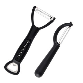 Peeler, 2-Piece Stainless Steel Peeler Set - Universal Vegetable Peeler, Dishwasher Safe, 3-in-1 Potato and Vegetable Opener, Easy to Use for Peeling.