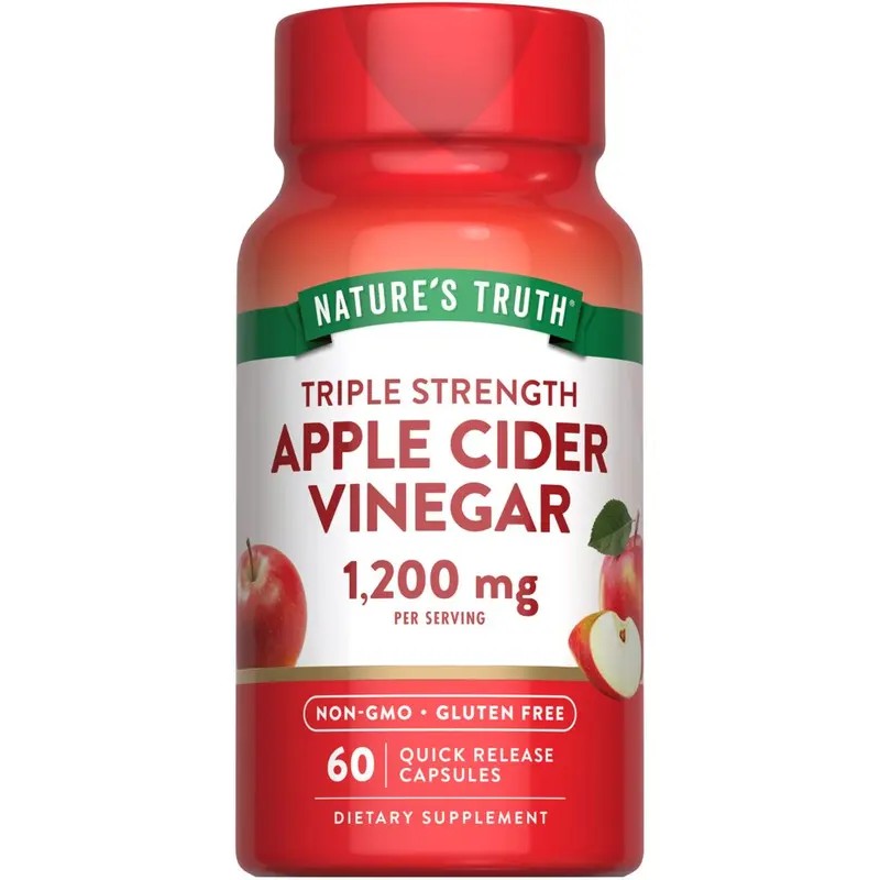 Nature’s Truth Apple Cider Vinegar Capsules 1200mg – Natural Digestive