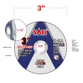 SALI 200 Pack Cut Off Wheels 3 Inch General Purpose Metal Cutting Wheel for 3 In Angle Grinders and Die Grinders- Cutting Disc Aggressive Cutting 3" x 1/16" x 3/8" Operating Up to 20380 RPM and 80 M/S