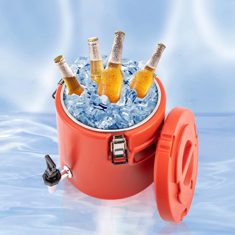 2.64-Gallon / 10 L Insulated Beverage Dispenser,Stainless Steel Inner Barrel,with