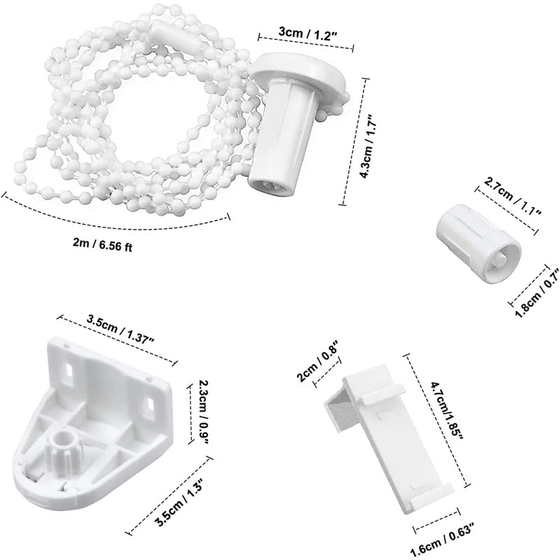 Set of 2 Replacement Roller Blind Klemmfix (17 mm /