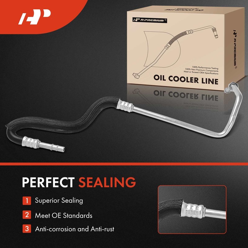 A-Premium Automatic Transmission Oil Cooler Line Hose Assembly Compatible with
