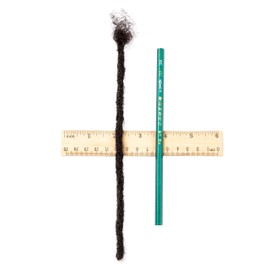 DAIXI 0.6cm Thickness 10 Inch 20 Strands 100% Real Human Hair Dreadlock Extensions for Man/Women Full Head Handmade 0.24Inch Thinner Can Be Dyed and Bleached Soft Loc Extensions with Needle and Comb