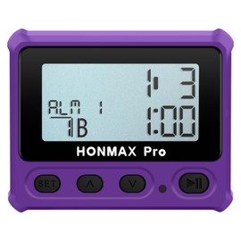 HONMAX 8100 Professional Interval Timer and Stopwatch, Backlight, USB-C Charged, Clock (Purple)